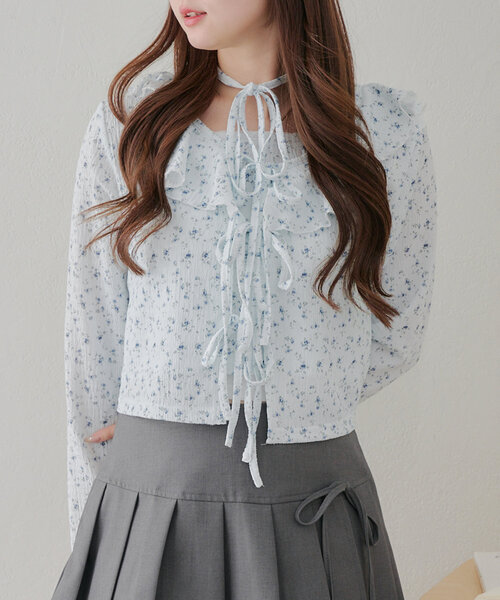 Another Branch olive des olive（アナザーブランチオリーブデオリーブ）の「フリフリカーディガン＆ホルターキャミSET（Tシャツ/カットソー・レディース・イエロー/その他11/アイボリー/ブラック/ブラウン・FREE）」の13枚目の写真