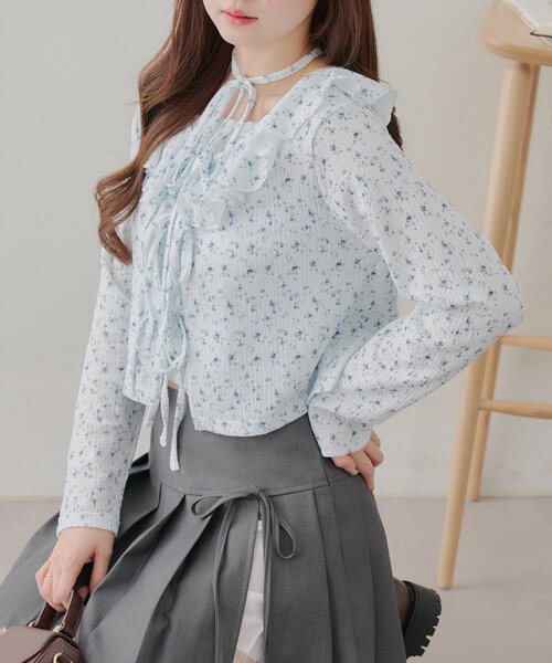 Another Branch olive des olive（アナザーブランチオリーブデオリーブ）の「フリフリカーディガン＆ホルターキャミSET（Tシャツ/カットソー・レディース・イエロー/その他11/アイボリー/ブラック/ブラウン・FREE）」の14枚目の写真