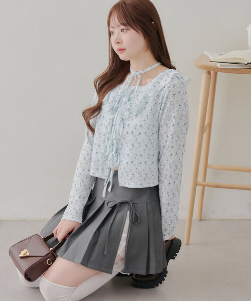 Another Branch olive des olive（アナザーブランチオリーブデオリーブ）の「フリフリカーディガン＆ホルターキャミSET（Tシャツ/カットソー・レディース・イエロー/その他11/アイボリー/ブラック/ブラウン・FREE）」の19枚目の写真