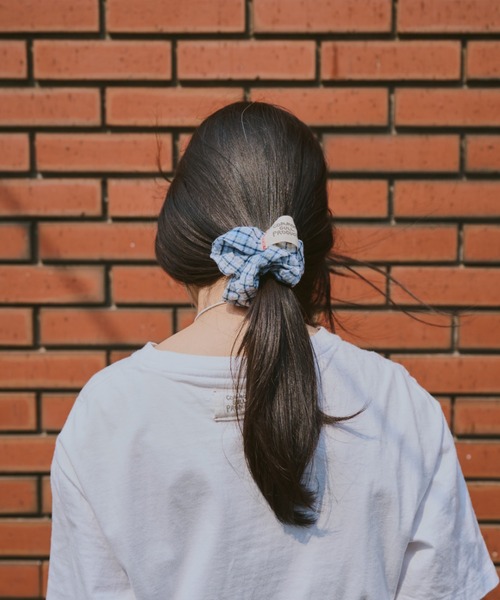 common gull products.（コモンガルプロダクツ）の「おやすみと行ってきますのシュシュ（シュシュ・レディース・ブルー系/イエロー系・フリー）」の6枚目の写真