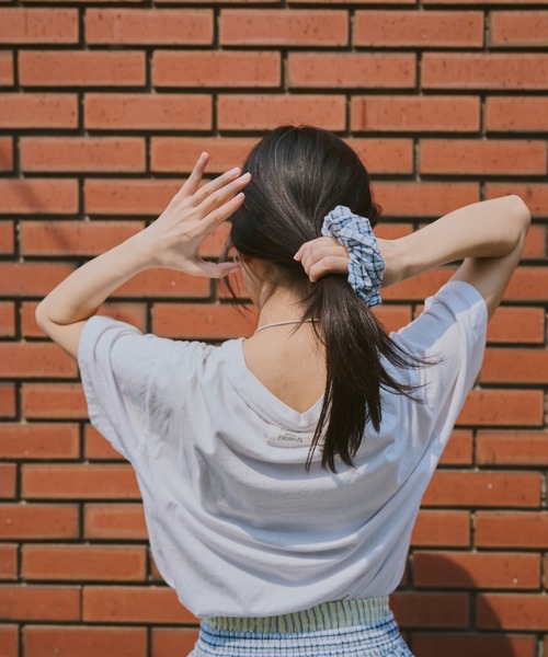 common gull products.（コモンガルプロダクツ）の「おやすみと行ってきますのシュシュ（シュシュ・レディース・ブルー系/イエロー系・フリー）」の8枚目の写真