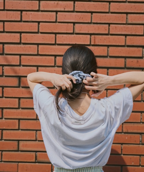 common gull products.（コモンガルプロダクツ）の「おやすみと行ってきますのシュシュ（シュシュ・レディース・ブルー系/イエロー系・フリー）」の9枚目の写真