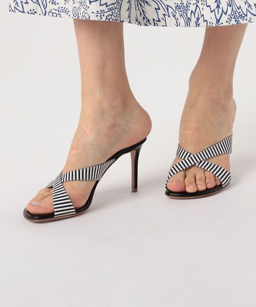 PELLICO(ペリーコ)の「PELLICO STRIPE ヒールサンダル(サンダル・レディース・ブラック系その他・35.5/36.5/37.5)」の2枚目の写真