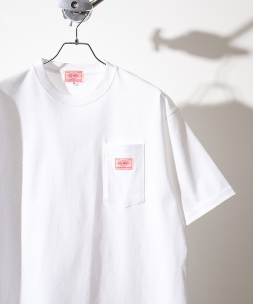 BIG MIKE(ビッグマイク)の「BIGMIKE Sunglasses Pocket Heavy Weight Tee ヘビーウエイト ワイド半袖Tシャツ(Tシャツ/カットソー・メンズ・ネイビー/オリーブ/サンドベージュ/ナチュラル/ホワイト/ブラック・L/M/XL)」の1枚目の写真
