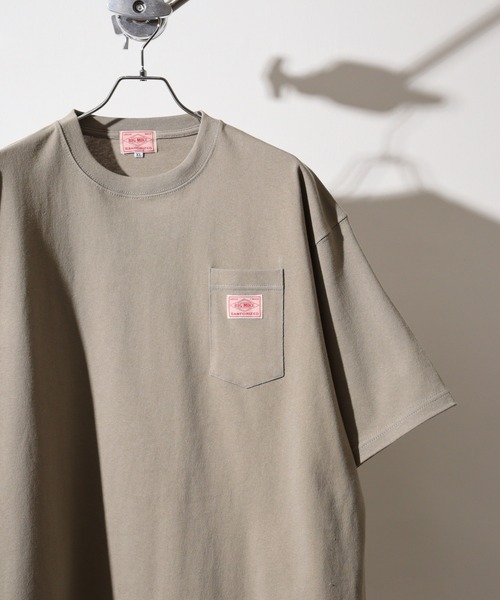 BIG MIKE(ビッグマイク)の「BIGMIKE Sunglasses Pocket Heavy Weight Tee ヘビーウエイト ワイド半袖Tシャツ(Tシャツ/カットソー・メンズ・ネイビー/オリーブ/サンドベージュ/ナチュラル/ホワイト/ブラック・L/M/XL)」の3枚目の写真