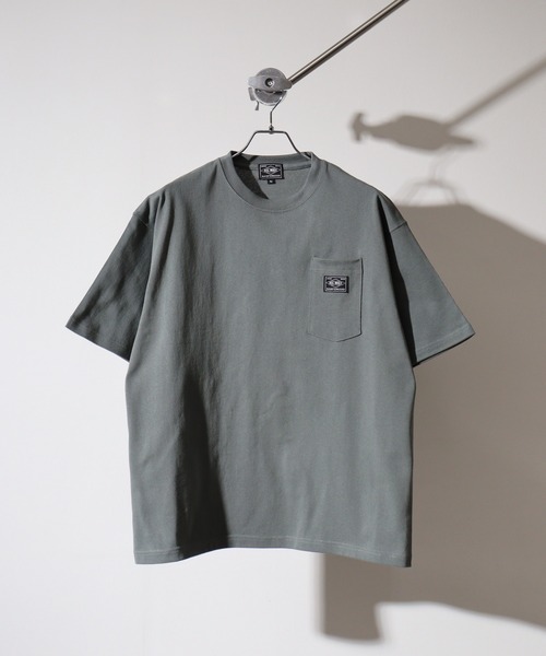 BIG MIKE(ビッグマイク)の「BIGMIKE Sunglasses Pocket Heavy Weight Tee ヘビーウエイト ワイド半袖Tシャツ(Tシャツ/カットソー・メンズ・ネイビー/オリーブ/サンドベージュ/ナチュラル/ホワイト/ブラック・L/M/XL)」の13枚目の写真