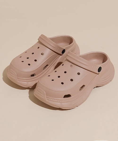 c.u.l(シーユーエル)の「軽量 厚底 ユニセックス サボ クロッグサンダル culs123(サンダル・レディース・グレー/ブラック/ピンク/ホワイト・L/M)」の4枚目の写真