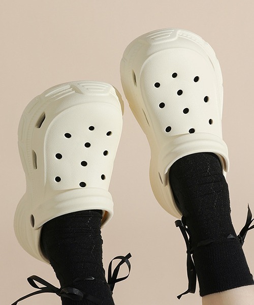 c.u.l(シーユーエル)の「軽量 厚底 ユニセックス サボ クロッグサンダル culs123(サンダル・レディース・グレー/ブラック/ピンク/ホワイト・L/M)」の5枚目の写真