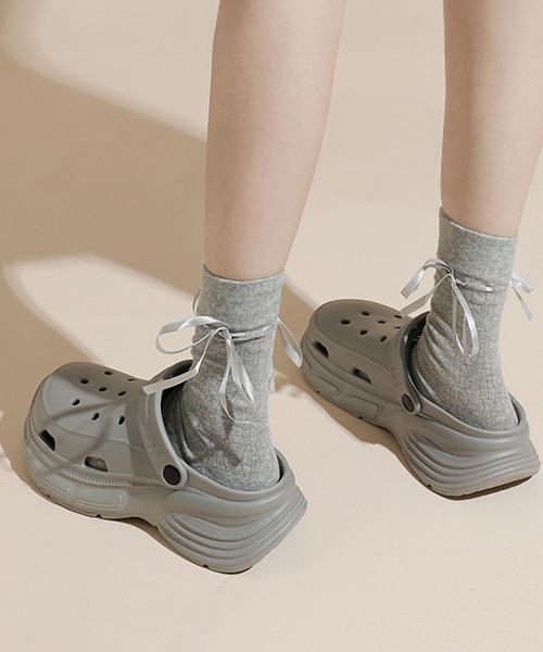 c.u.l(シーユーエル)の「軽量 厚底 ユニセックス サボ クロッグサンダル culs123(サンダル・レディース・グレー/ブラック/ピンク/ホワイト・L/M)」の6枚目の写真