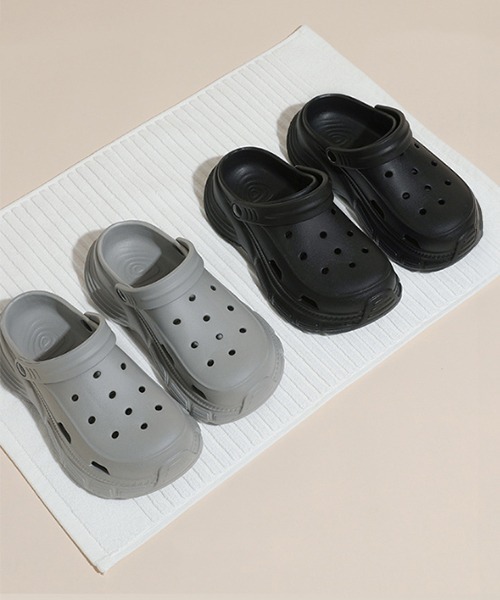 c.u.l(シーユーエル)の「軽量 厚底 ユニセックス サボ クロッグサンダル culs123(サンダル・レディース・グレー/ブラック/ピンク/ホワイト・L/M)」の7枚目の写真