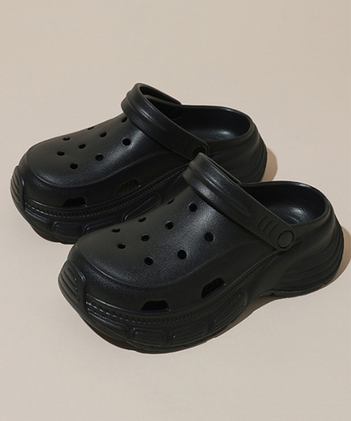 c.u.l(シーユーエル)の「軽量 厚底 ユニセックス サボ クロッグサンダル culs123(サンダル・レディース・グレー/ブラック/ピンク/ホワイト・L/M)」の8枚目の写真