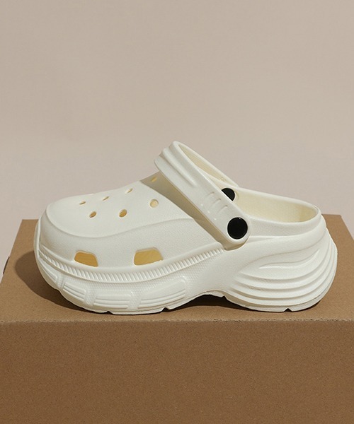 c.u.l(シーユーエル)の「軽量 厚底 ユニセックス サボ クロッグサンダル culs123(サンダル・レディース・グレー/ブラック/ピンク/ホワイト・L/M)」の12枚目の写真