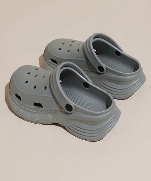 c.u.l(シーユーエル)の「軽量 厚底 ユニセックス サボ クロッグサンダル culs123(サンダル・レディース・グレー/ブラック/ピンク/ホワイト・L/M)」の14枚目の写真
