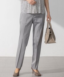 【セットアップ対応/洗える】ストレッチシャンブレー テーパード パンツ