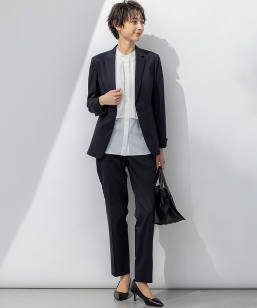 23区(ニジュウサンク)の「【セットアップ対応/洗える】ストレッチシャンブレー テーパード パンツ(その他パンツ・レディース・ネイビー系/ライトグレー系・36/38/40)」の8枚目の写真