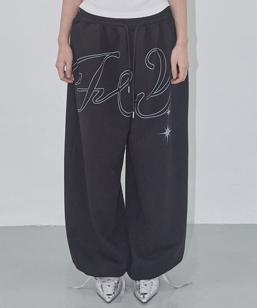 FANCY CLUB（ファンシークラブ）の「【日本未発売/WEB限定】FANCY CLUB(ファンシークラブ)/ワイド ルーズ エンジェル ジョガー スウェットパンツ/ANGEL VINTAGE SWEATPANTS（スウェットパンツ・レディース・ブラック/ブルー/グレー/ピンク・FREE）」の9枚目の写真