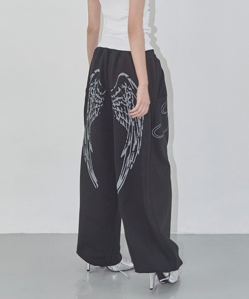 FANCY CLUB（ファンシークラブ）の「【日本未発売/WEB限定】FANCY CLUB(ファンシークラブ)/ワイド ルーズ エンジェル ジョガー スウェットパンツ/ANGEL VINTAGE SWEATPANTS（スウェットパンツ・レディース・ブラック/ブルー/グレー/ピンク・FREE）」の13枚目の写真