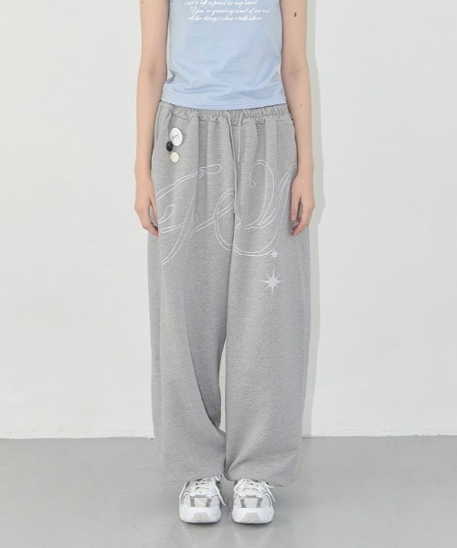 FANCY CLUB（ファンシークラブ）の「【日本未発売/WEB限定】FANCY CLUB(ファンシークラブ)/ワイド ルーズ エンジェル ジョガー スウェットパンツ/ANGEL VINTAGE SWEATPANTS（スウェットパンツ・レディース・ブラック/ブルー/グレー/ピンク・FREE）」の18枚目の写真