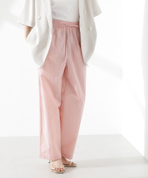 NANO universe(ナノユニバース)の「タスランワイドイージーパンツ(その他パンツ・レディース・ブラック/ピンク/ベージュ・FREE)」の3枚目の写真