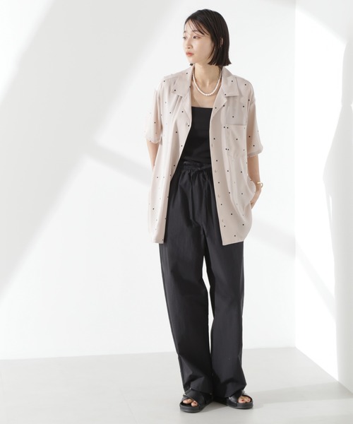 NANO universe(ナノユニバース)の「タスランワイドイージーパンツ(その他パンツ・レディース・ブラック/ピンク/ベージュ・FREE)」の4枚目の写真