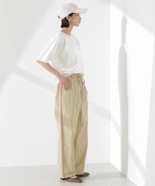 NANO universe(ナノユニバース)の「タスランワイドイージーパンツ(その他パンツ・レディース・ブラック/ピンク/ベージュ・FREE)」の8枚目の写真