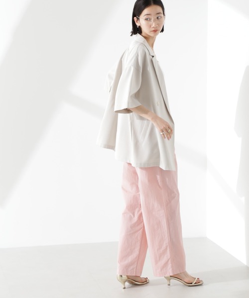 NANO universe(ナノユニバース)の「タスランワイドイージーパンツ(その他パンツ・レディース・ブラック/ピンク/ベージュ・FREE)」の18枚目の写真