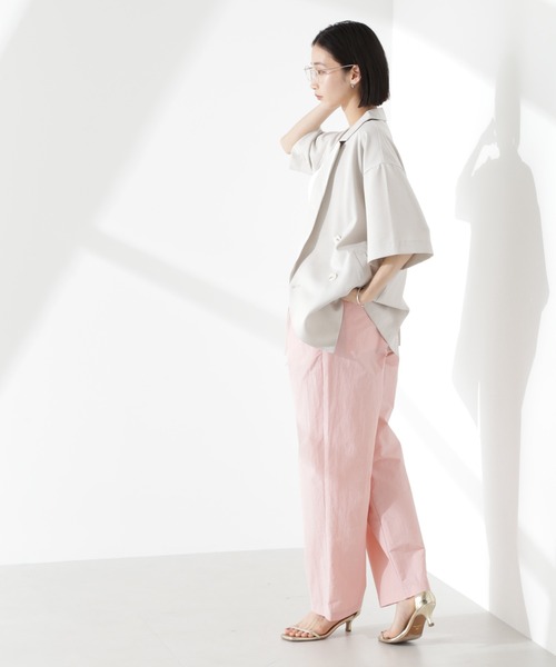 NANO universe(ナノユニバース)の「タスランワイドイージーパンツ(その他パンツ・レディース・ブラック/ピンク/ベージュ・FREE)」の17枚目の写真