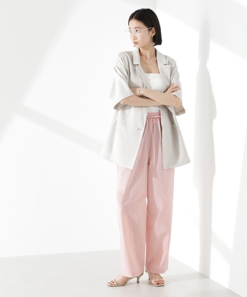 NANO universe(ナノユニバース)の「タスランワイドイージーパンツ(その他パンツ・レディース・ブラック/ピンク/ベージュ・FREE)」の15枚目の写真