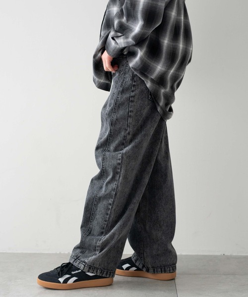 WEGO（ウィゴー）の「WEGO/イージー3Dバレルレッグデニムパンツ(JUNIORサイズ)（デニムパンツ・キッズ・ライトインディゴブルー/ブラック系3・150/160）」の7枚目の写真