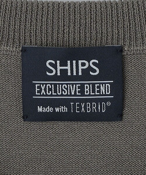 SHIPS(シップス)の「SHIPS: リネン×TEXBRID クルーネック ニット Tシャツ(ニット/セーター・メンズ・オリーブ/ライトグレー/ネイビー・MEDIUM/X-LARGE/SMALL/LARGE)」の6枚目の写真