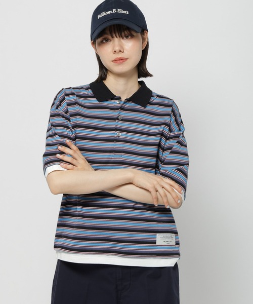 tシャツ 「WILLIAM B.ELIOTT」マルチボーダー襟プルオーバー レディース niko and… tシャツ 「WILLIAM B.ELIOTT」マルチボーダー襟プル