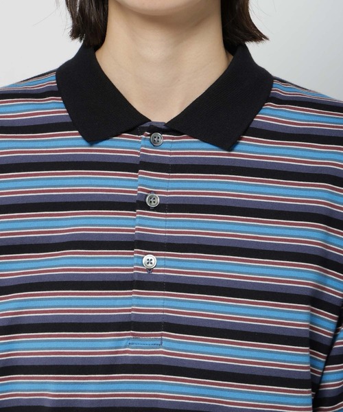 WILLIAM B.ELIOTT】マルチボーダー襟プルオーバー（Tシャツ