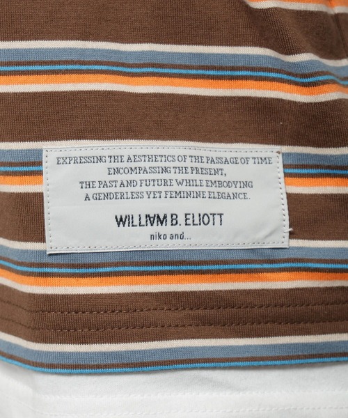 niko and...（ニコアンド）の「【WILLIAM B.ELIOTT】マルチボーダー襟プルオーバー（Tシャツ/カットソー・レディース・ブラウン/ネイビー・MEDIUM/LARGE）」の21枚目の写真