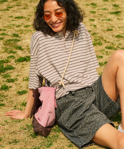 FREAK'S STORE（フリークスストア）の「【Beach & Festival】マルチウェイ トートバッグ/ショルダーバッグ/サコッシュ/異素材ドッキングバッグ（トートバッグ・レディース・ナチュラル/ブラック/レオパード/その他2/オフホワイト/オリーブ/ピンク・ONE SIZE）」の8枚目の写真