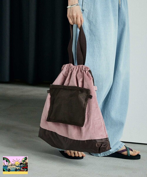 FREAK'S STORE（フリークスストア）の「【Beach & Festival】マルチウェイ トートバッグ/ショルダーバッグ/サコッシュ/異素材ドッキングバッグ（トートバッグ・レディース・ナチュラル/ブラック/レオパード/その他2/オフホワイト/オリーブ/ピンク・ONE SIZE）」の10枚目の写真