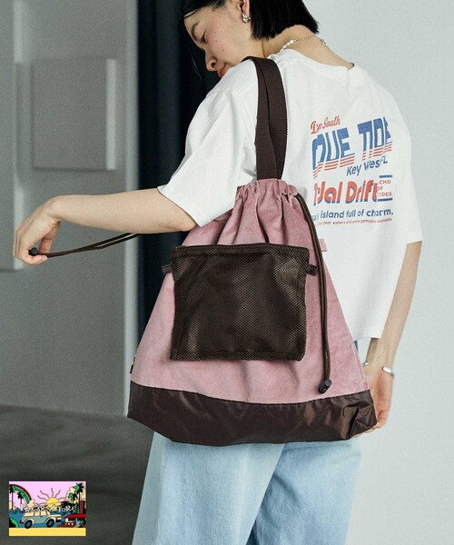 FREAK'S STORE（フリークスストア）の「【Beach & Festival】マルチウェイ トートバッグ/ショルダーバッグ/サコッシュ/異素材ドッキングバッグ（トートバッグ・レディース・ナチュラル/ブラック/レオパード/その他2/オフホワイト/オリーブ/ピンク・ONE SIZE）」の14枚目の写真