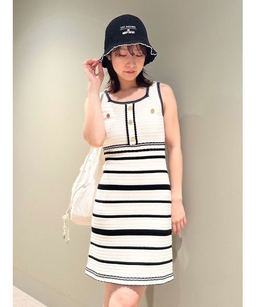 LILY BROWNxMARY QUANT デイジーボタンミニニットワンピース WEB・一部店舗限定】【LILYBROWN×MARY QUANT】デイジーボタン
