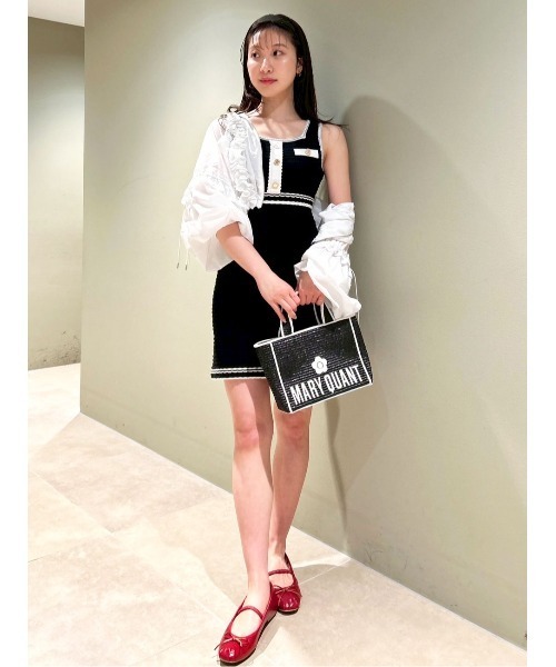 LILYBROWN MARY QUANT コラボワンピース LILY BROWN｜【LILY BROWN*MARY QUANT】ロゴベルト付きシアー