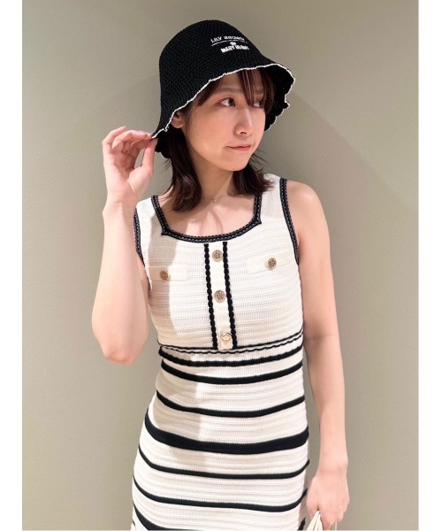 限定　リリーブラウン　マリークワント　コラボ　ミニニットワンピース WEB・一部店舗限定】【LILY BROWN×MARY QUANT】デイジー刺繍