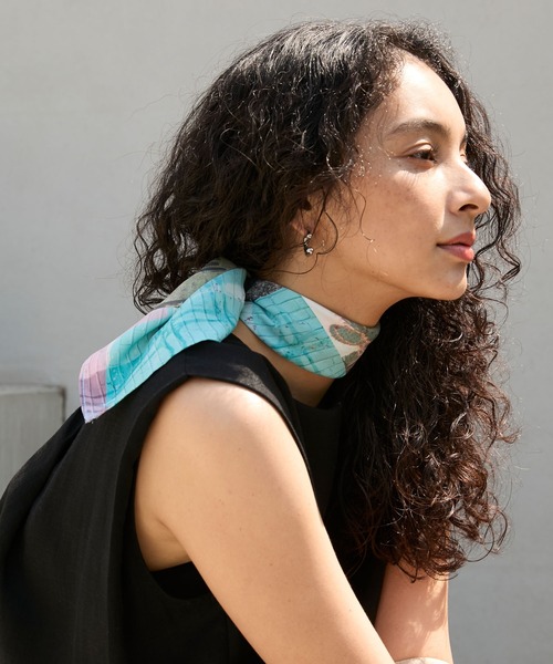 Graphic print scarf / グラフィックプリント スカーフ Stroove