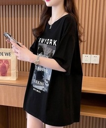 こなれ感抜群のフォトプリント！ゆるシルエットで着映えする大人カジュアルTシャツ