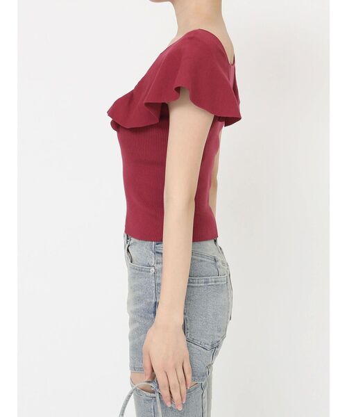 RESEXXY（リゼクシー）の「ラッフルニットトップス（ニット/セーター・レディース・ブラック/ホワイト/レッド・FREE）」の18枚目の写真