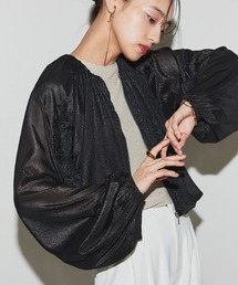 ECLAM（クラム）の「レース刺繍バルーンショートブルゾン（ブルゾン）」