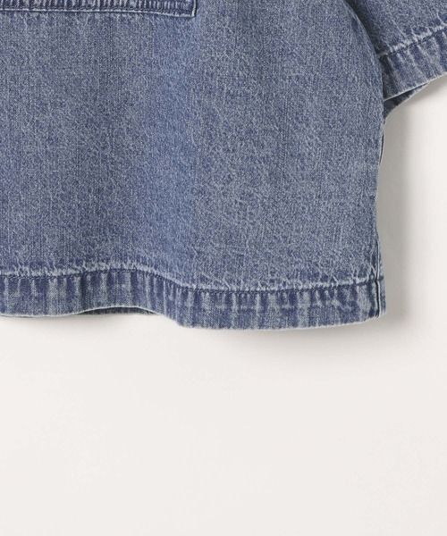 LEPSIM BIGデニムショート5部袖シャツ　ケミカルライトブルー LEPSIM｜BIGデニムショート5分袖シャツ | Rakuten Fashion(楽天