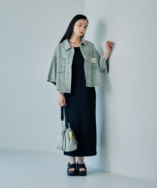 LEPSIM｜BIGデニムショート5分袖シャツ | Rakuten Fashion(楽天
