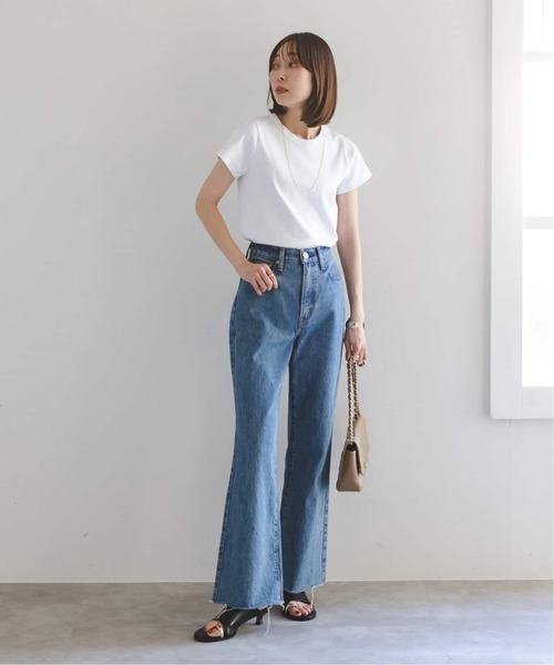 Noble（ノーブル）の「《追加》スビンコットンスムースコンパクトTシャツ 2（Tシャツ/カットソー・レディース・ブラウン/ブルー/ブラック/ホワイト・FREE）」の22枚目の写真