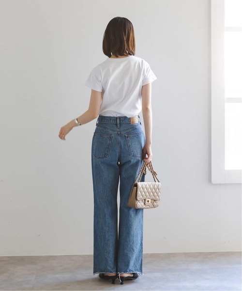 Noble（ノーブル）の「《追加》スビンコットンスムースコンパクトTシャツ 2（Tシャツ/カットソー・レディース・ブラウン/ブルー/ブラック/ホワイト・FREE）」の20枚目の写真