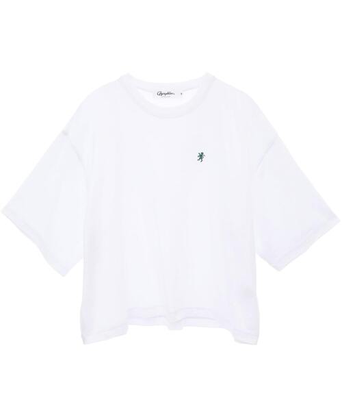 LOGEMENT DE CLAIRE(ロジュモンドクレール)の「【Gymphlex/ジムフレックス】CREW NECK SHORT P.O.(Tシャツ/カットソー・レディース・サックスブルー/チャコールグレー/ホワイト・FREE)」の2枚目の写真