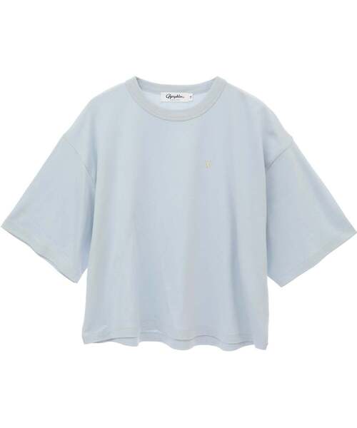 LOGEMENT DE CLAIRE(ロジュモンドクレール)の「【Gymphlex/ジムフレックス】CREW NECK SHORT P.O.(Tシャツ/カットソー・レディース・サックスブルー/チャコールグレー/ホワイト・FREE)」の1枚目の写真