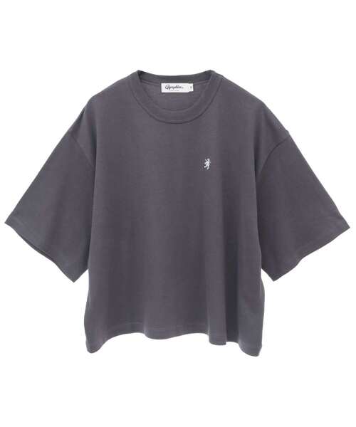 LOGEMENT DE CLAIRE(ロジュモンドクレール)の「【Gymphlex/ジムフレックス】CREW NECK SHORT P.O.(Tシャツ/カットソー・レディース・サックスブルー/チャコールグレー/ホワイト・FREE)」の3枚目の写真
